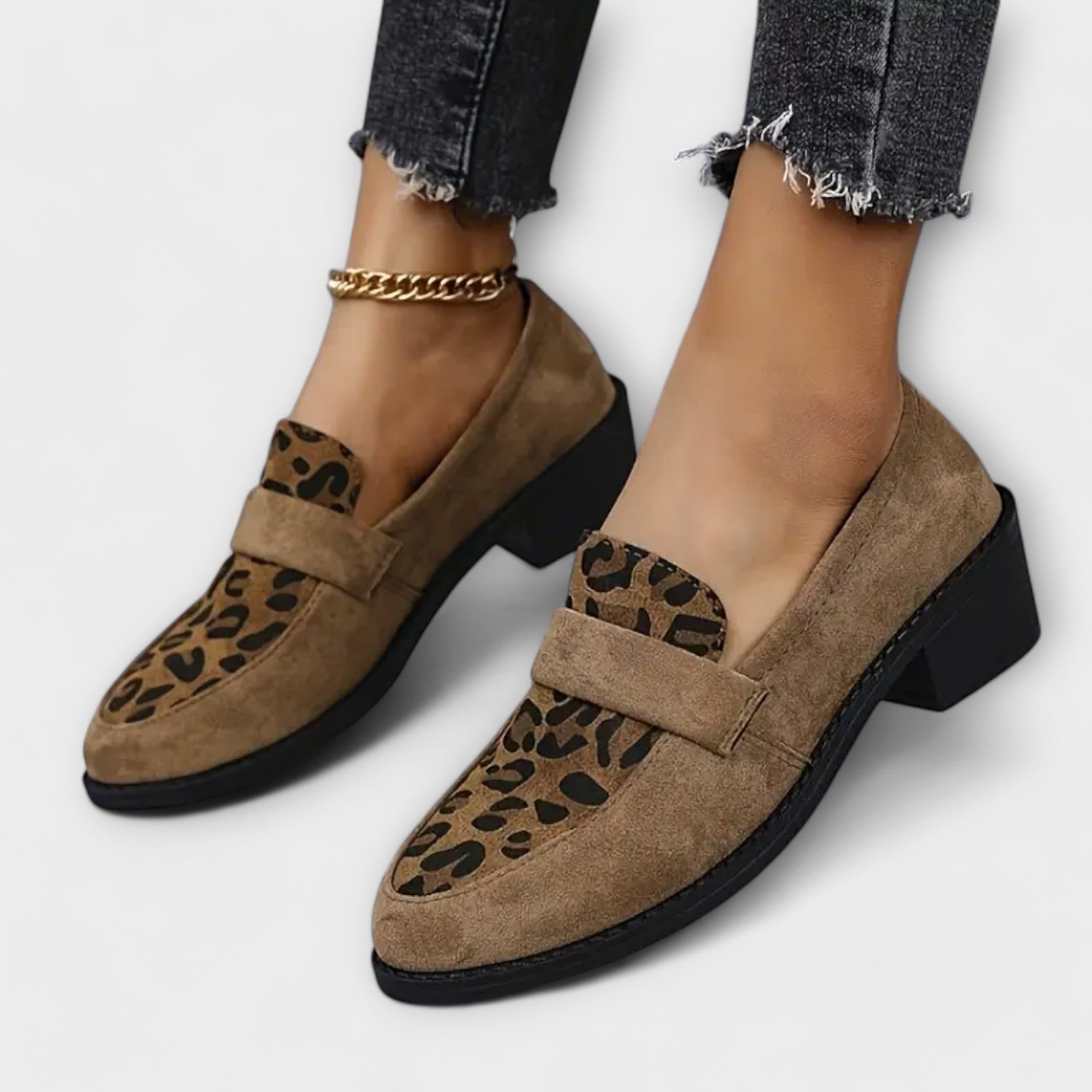 Natálie - Stylové dámské boty s leopardím vzorem
