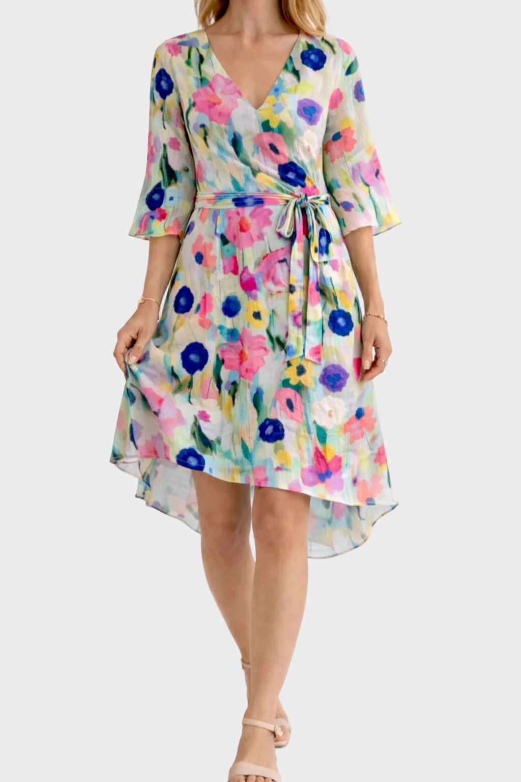 Mia - Elegancka Mini Sukienka Kwiatowa