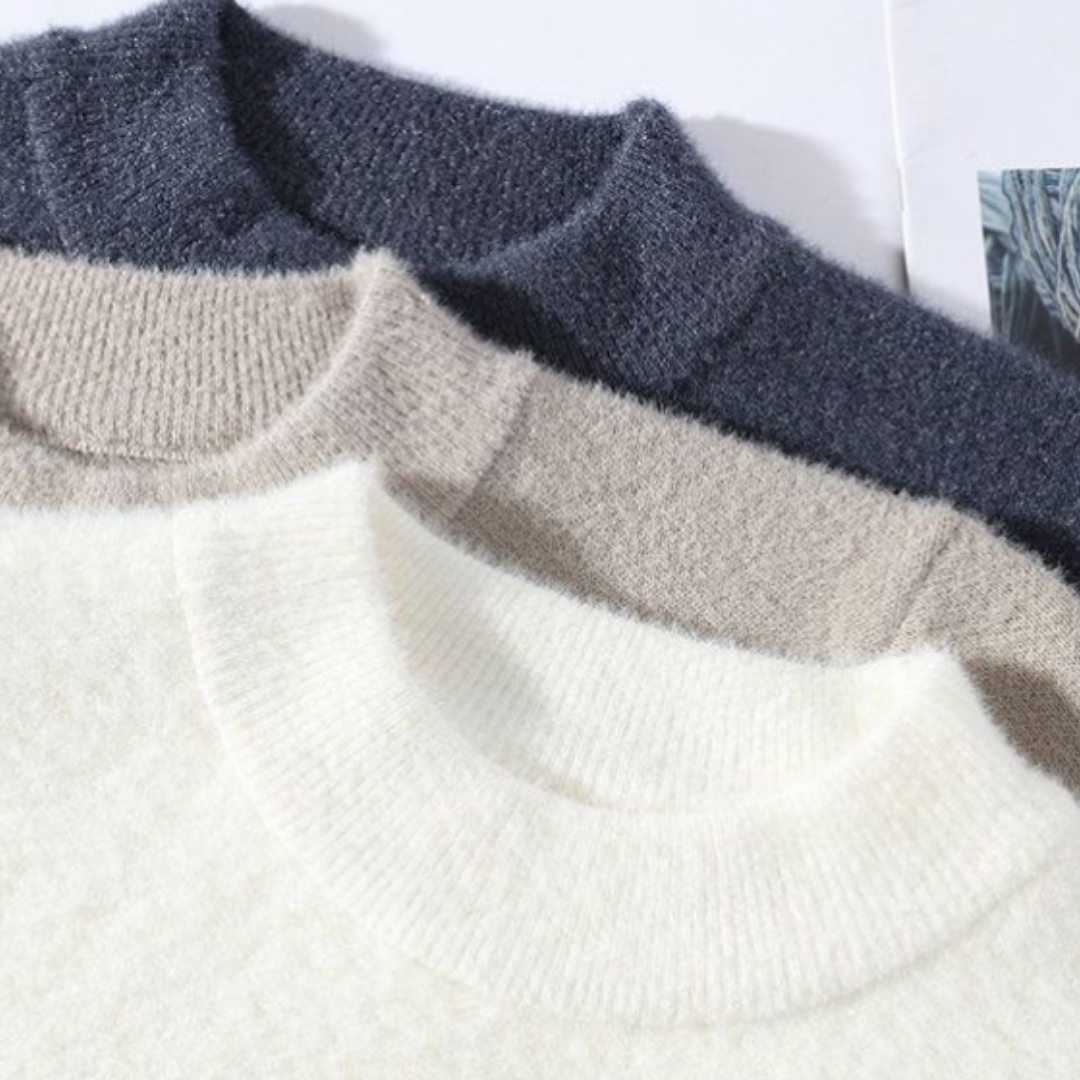 Faelan – Minimalistyczny Ciepły Sweter z Dzianiny