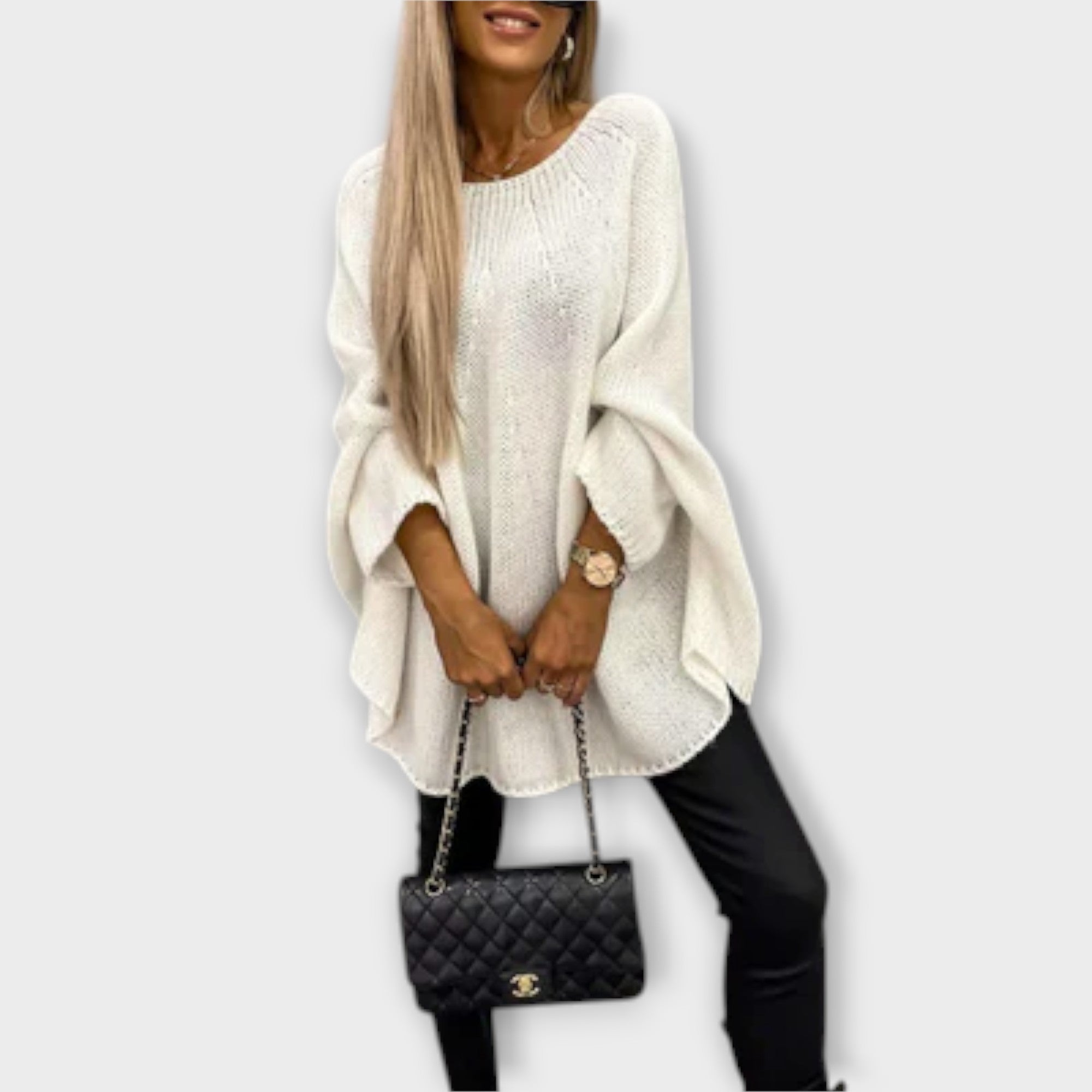 Isabelle - Stylowy damski sweter z okrągłym dekoltem