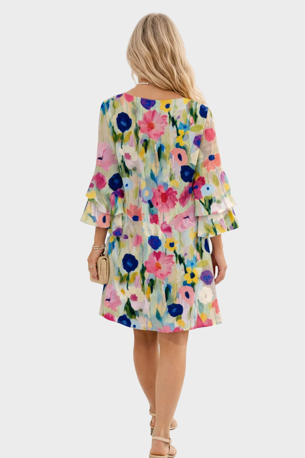 Mia - Elegancka Mini Sukienka Kwiatowa